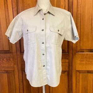 Cabela’s for Women Khaki Cotton Button Down Shortsleeved Shirt XS